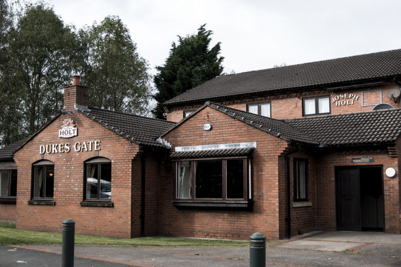 outside of dukes gate pub in little hulton