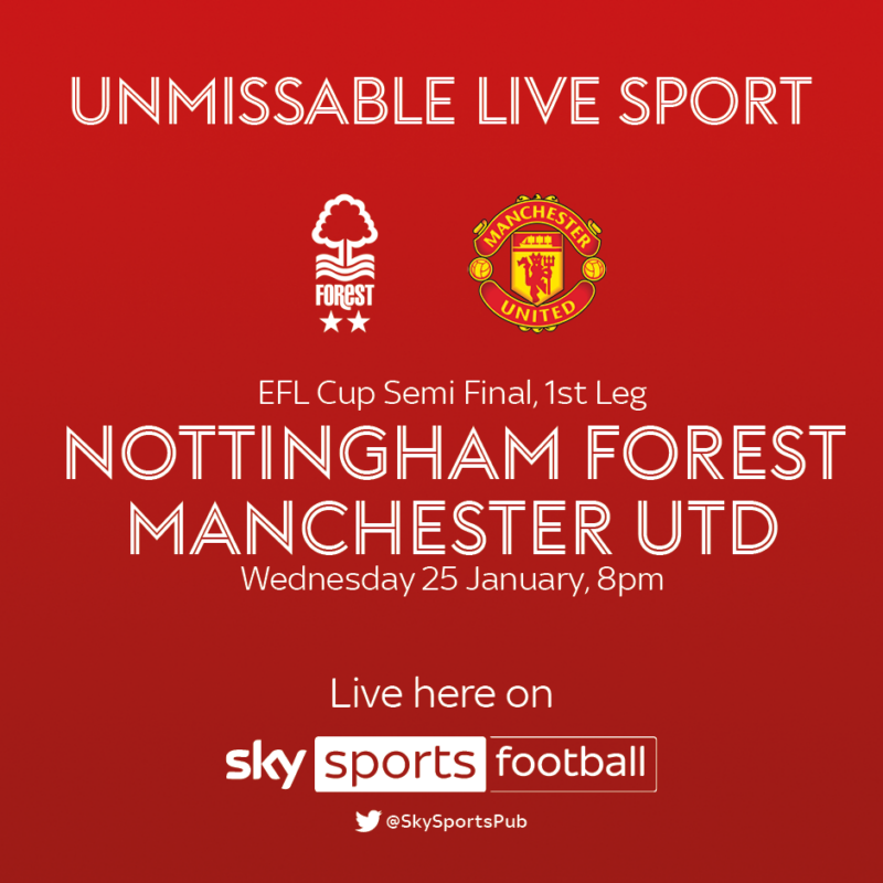 Forest vs Man United carabao cup semi final