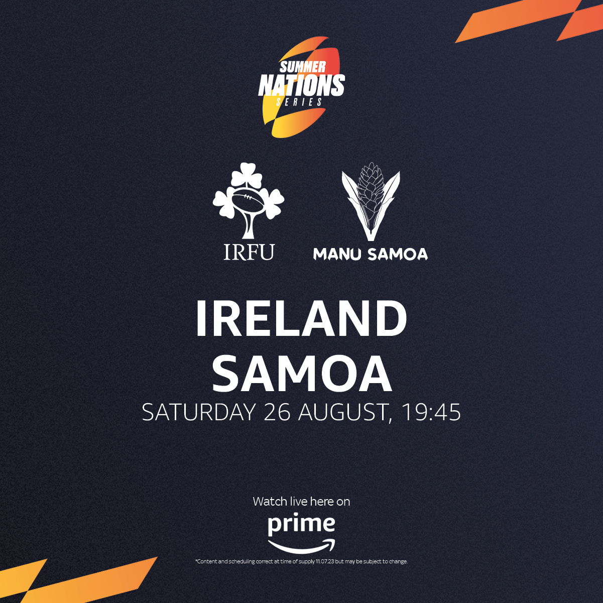 Ireland vs Samoa