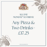 Any Pizza & Two Drinks for £17.25