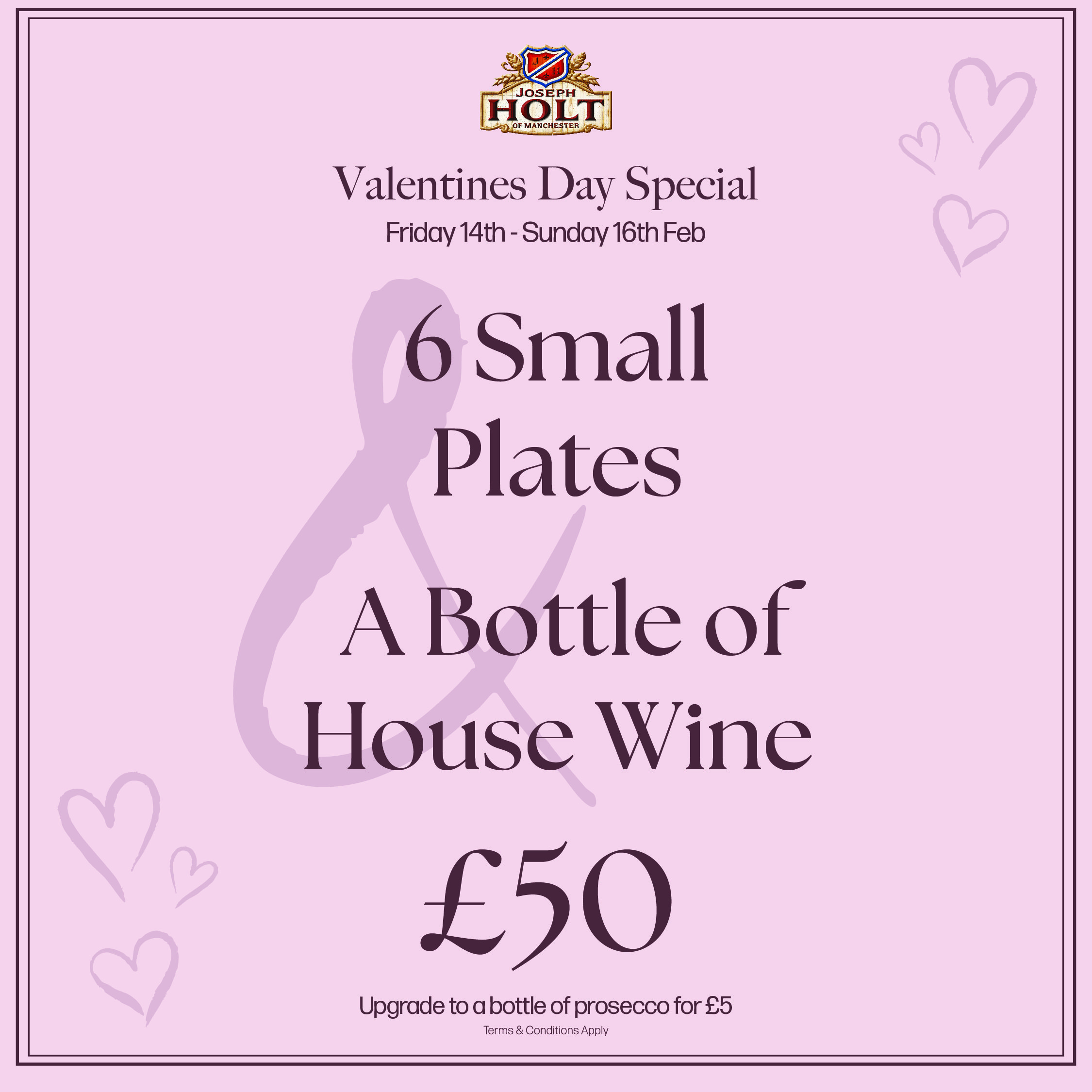 Share the love valentine's day offer EVO menu