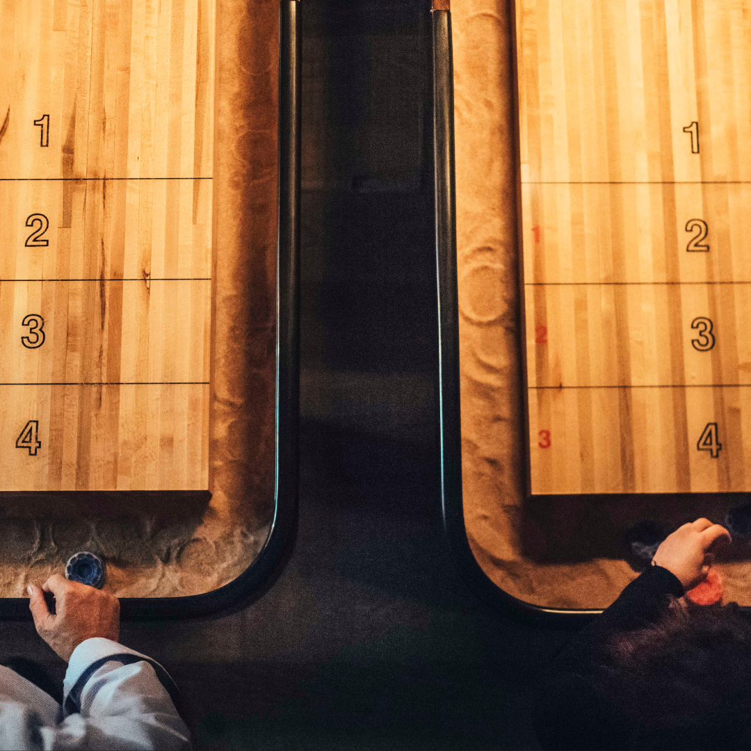 Two shuffleboards