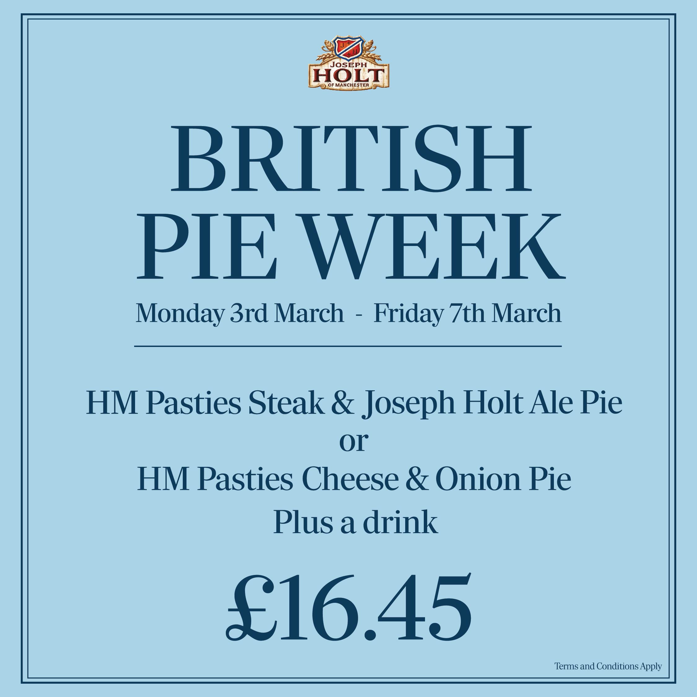 British Pie Week Evo Menu Offer