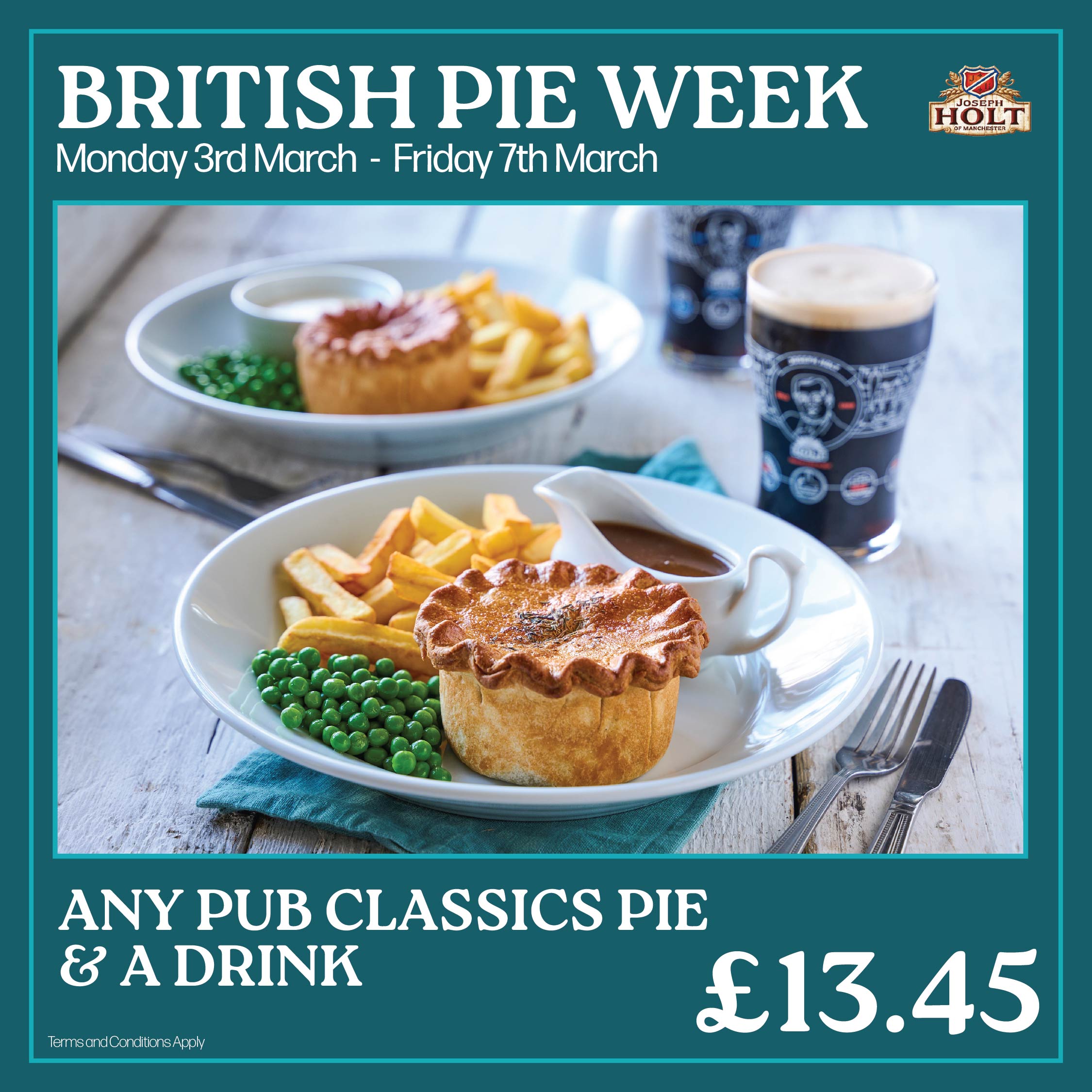 British Pie Week Offer Local Menu