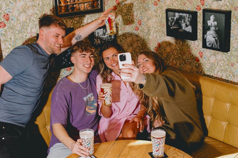 A group of friends taking a selfie